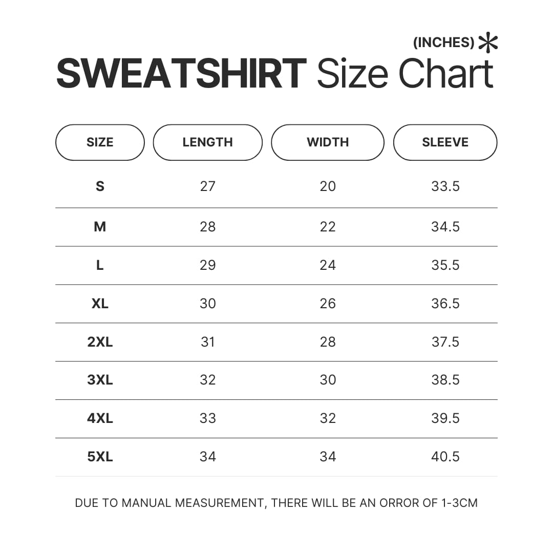 Sweatshirt Size Chart - Curious George Store