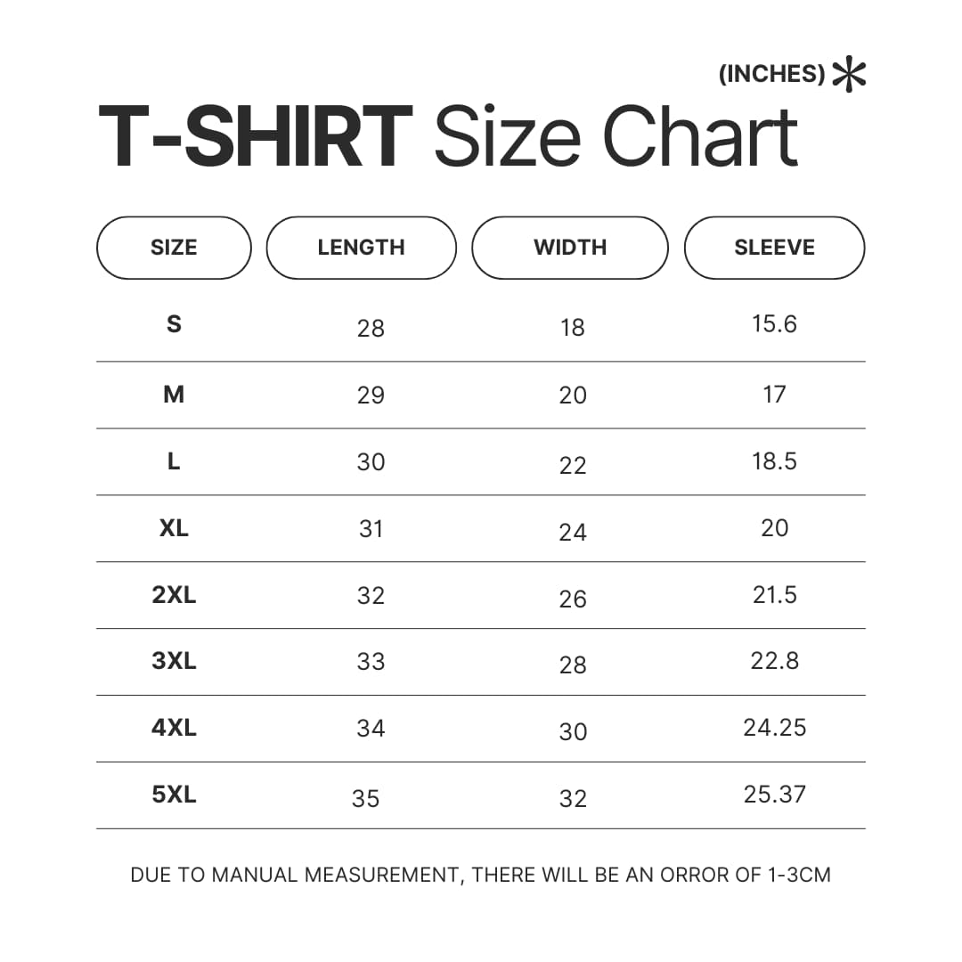 T shirt Size Chart - Curious George Store