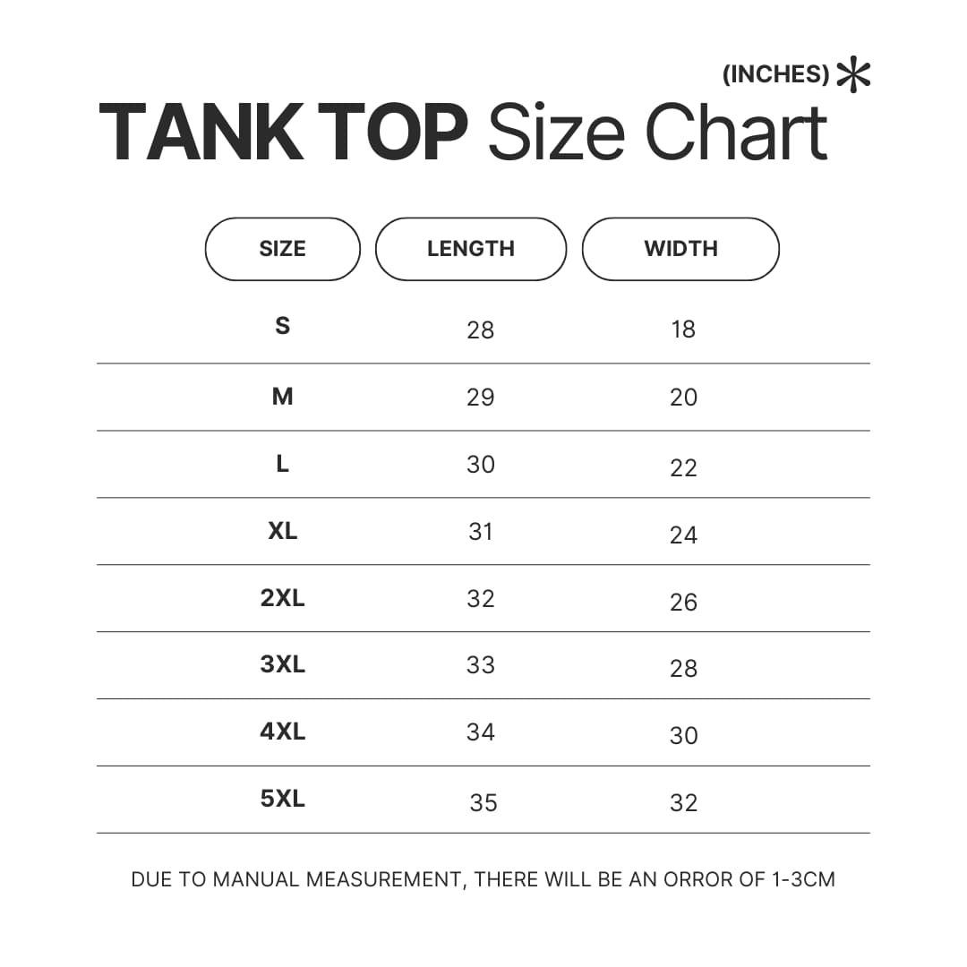 Tank Top Size Chart - Curious George Store