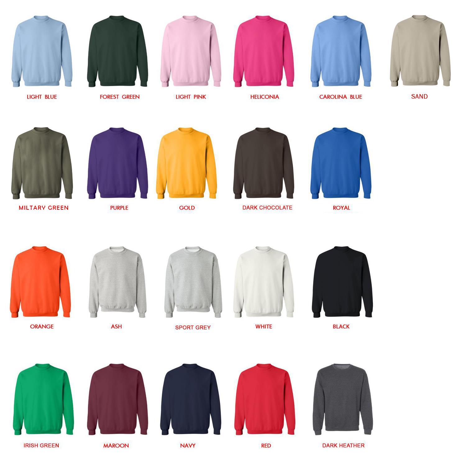 sweatshirt color chart - Curious George Store