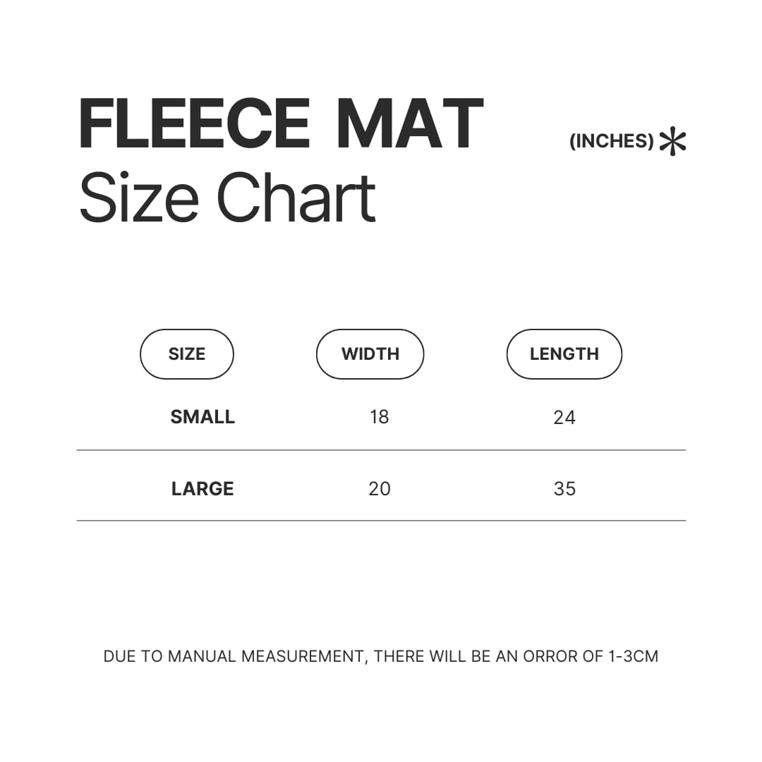 Fleece Mat Size Chart - Curious George Store