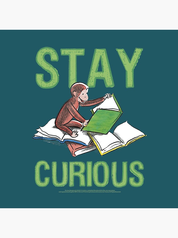 Inspirational Curious George Stay Curious Reading Throw Pillow - Image 2