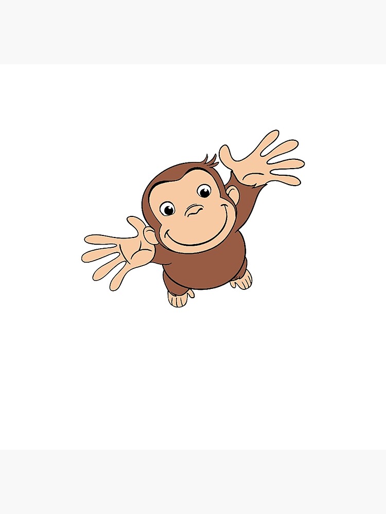 Funny Curious George Character Throw Pillow - Image 2