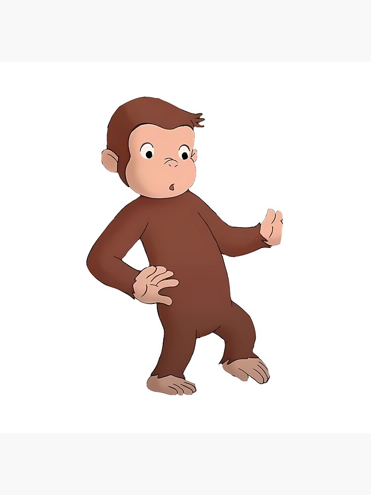 Cute Curious George Cartoon Throw Pillow - Image 2