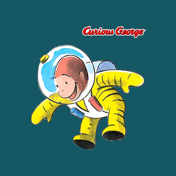 Happy Curious George Astronaut Tote Bag - Image 2