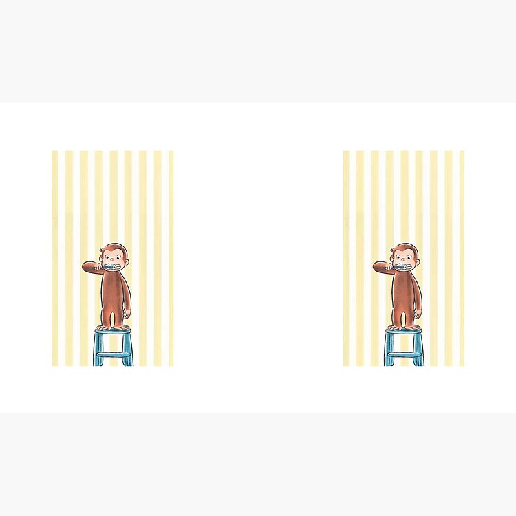 Cute Curious George Brushing His Teeth Mug - Image 3