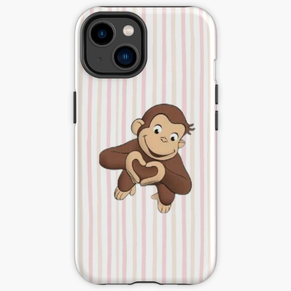 Cute Curious George Heart Hands Iphone Case