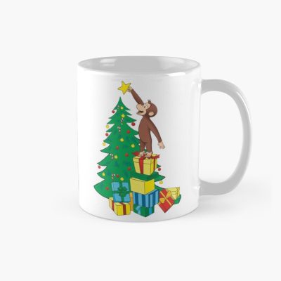 Festive Curious George Christmas Mug