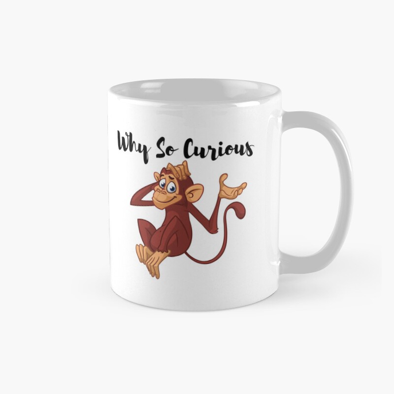 Vintage Why So Curious Design Mug