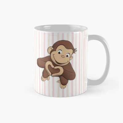 Cute Curious George Heart Hands Mug