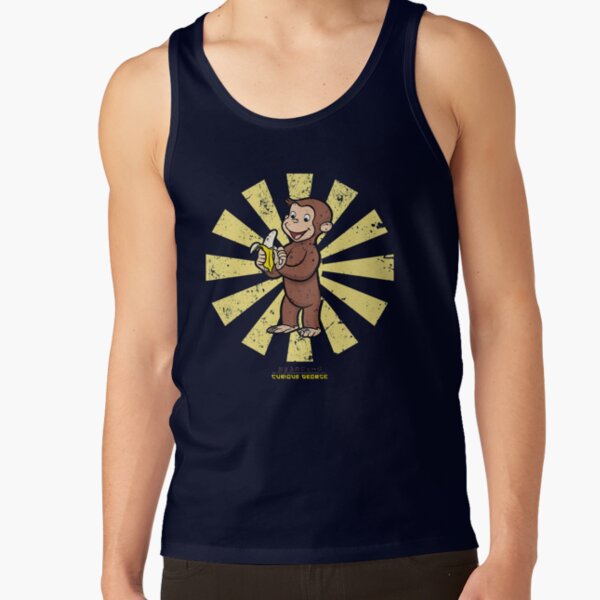 Vintage Curious George Retro Japanese Art Tank Top - Image 5