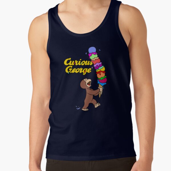 Cute Curious George Ice Cream Treat Tank Top - Image 5
