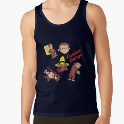 Adorable Curious George Cartoon Tank Top