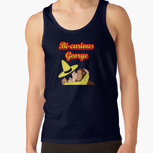Funny Bi Curious George Parody Tank Top - Image 5