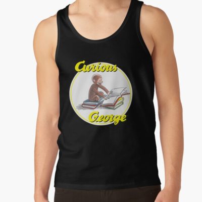 Vintage Curious George Reading Poster Tank Top