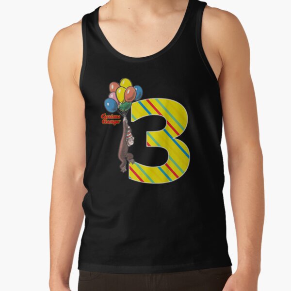 Cute Vintage 3rd Birthday Balloons Graphic Tank Top