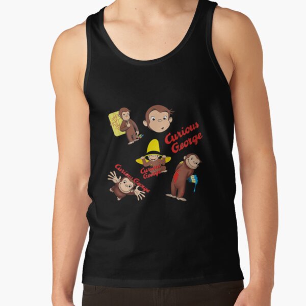 Adorable Curious George Cartoon Tank Top - Image 3
