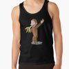 Cute Curious George Eating A Banana Tank Top