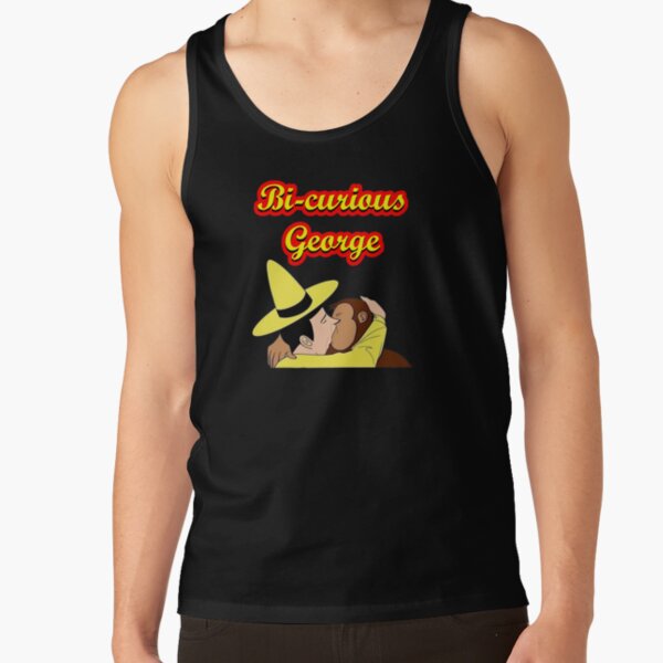 Funny Bi Curious George Parody Tank Top - Image 2