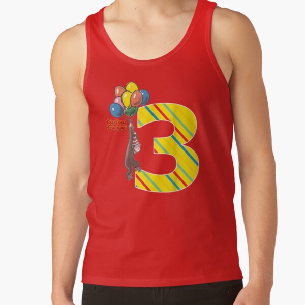 Cute Vintage 3rd Birthday Balloons Graphic Tank Top - Image 4
