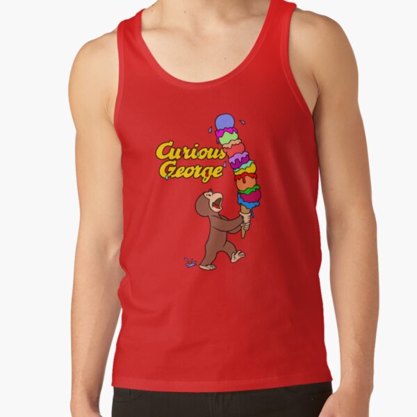 Cute Curious George Ice Cream Treat Tank Top - Image 4