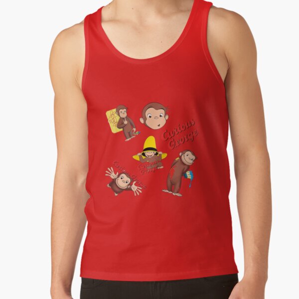 Adorable Curious George Cartoon Tank Top - Image 5