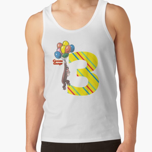 Cute Vintage 3rd Birthday Balloons Graphic Tank Top - Image 2