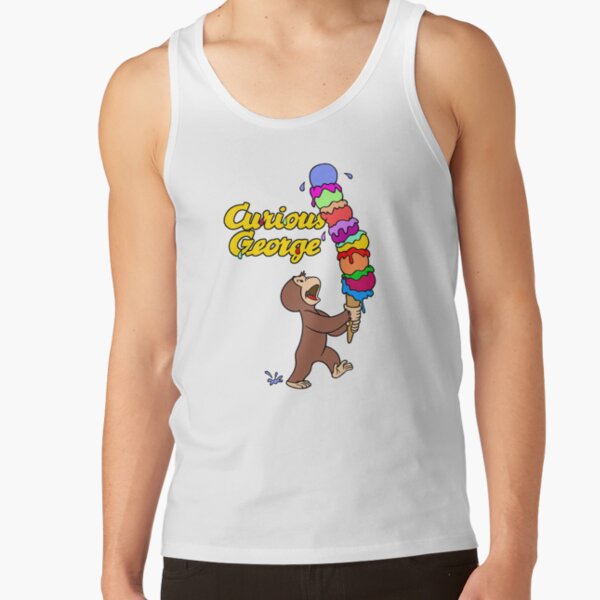 Cute Curious George Ice Cream Treat Tank Top - Image 2