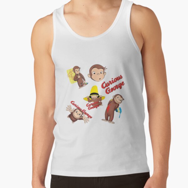 Adorable Curious George Cartoon Tank Top - Image 2
