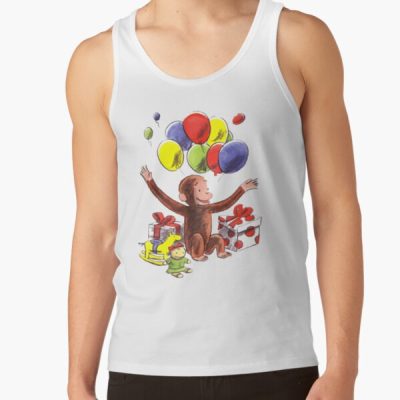 Happy Curious George Birthday Design Tank Top