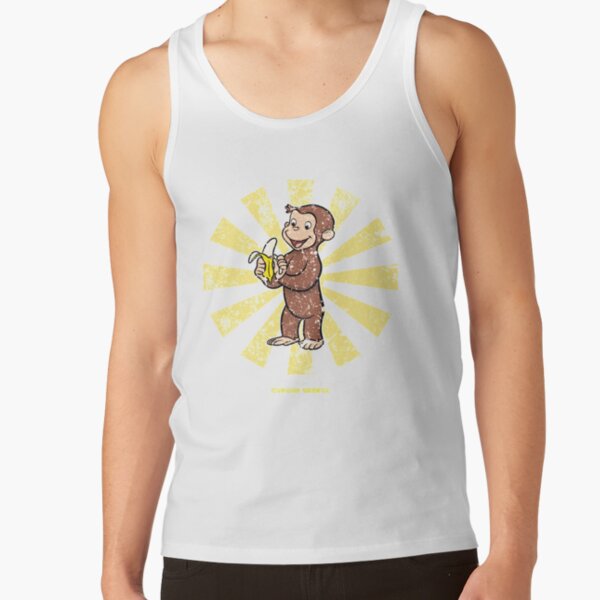 Vintage Curious George Retro Japanese Style Tank Top - Image 2