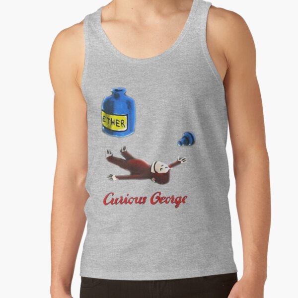 Funny Curious George Breathes In Ether Tank Top - Image 3