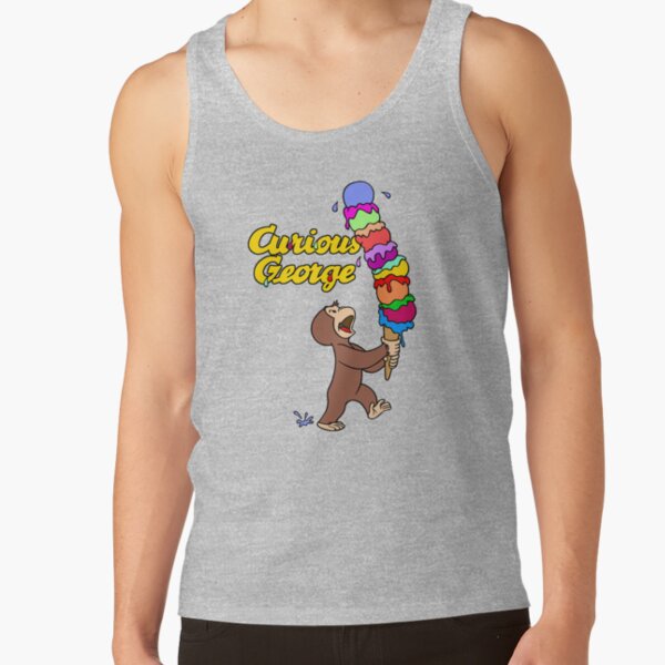 Cute Curious George Ice Cream Treat Tank Top - Image 3