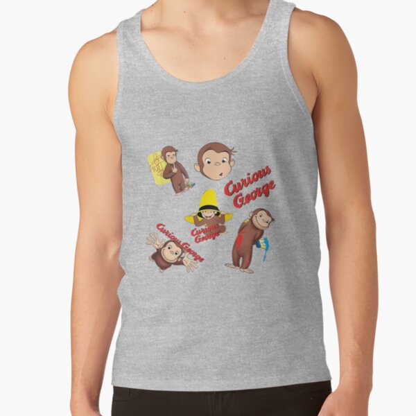 Adorable Curious George Cartoon Tank Top - Image 4