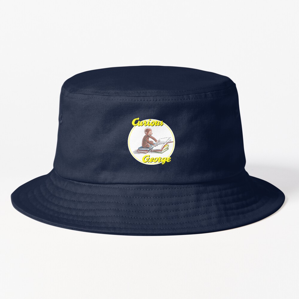 Vintage Curious George Reading Design Bucket Hat