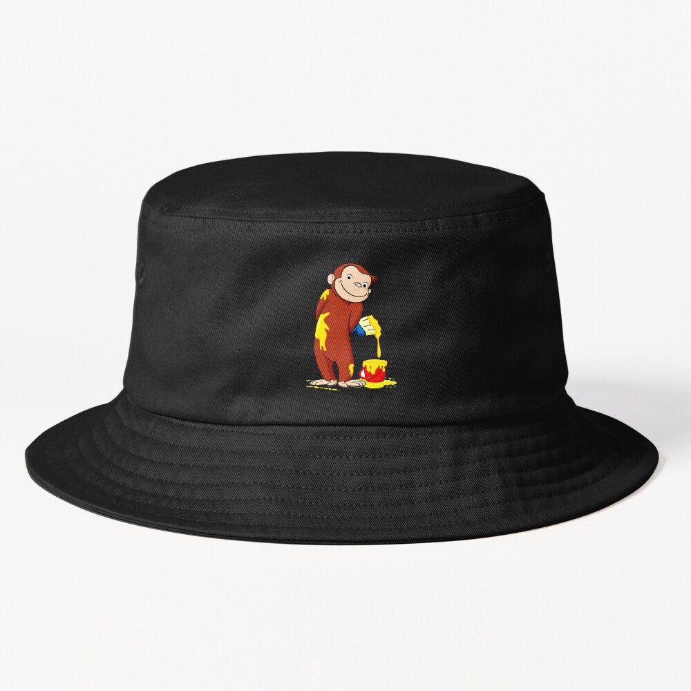 Cute Curious George With Yellow Hat Bucket Hat