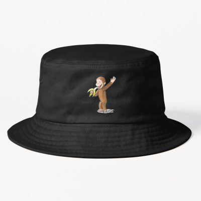 Cute Curious George Eating A Banana Bucket Hat