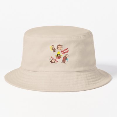 Playful Curious George Cartoon Bucket Hat