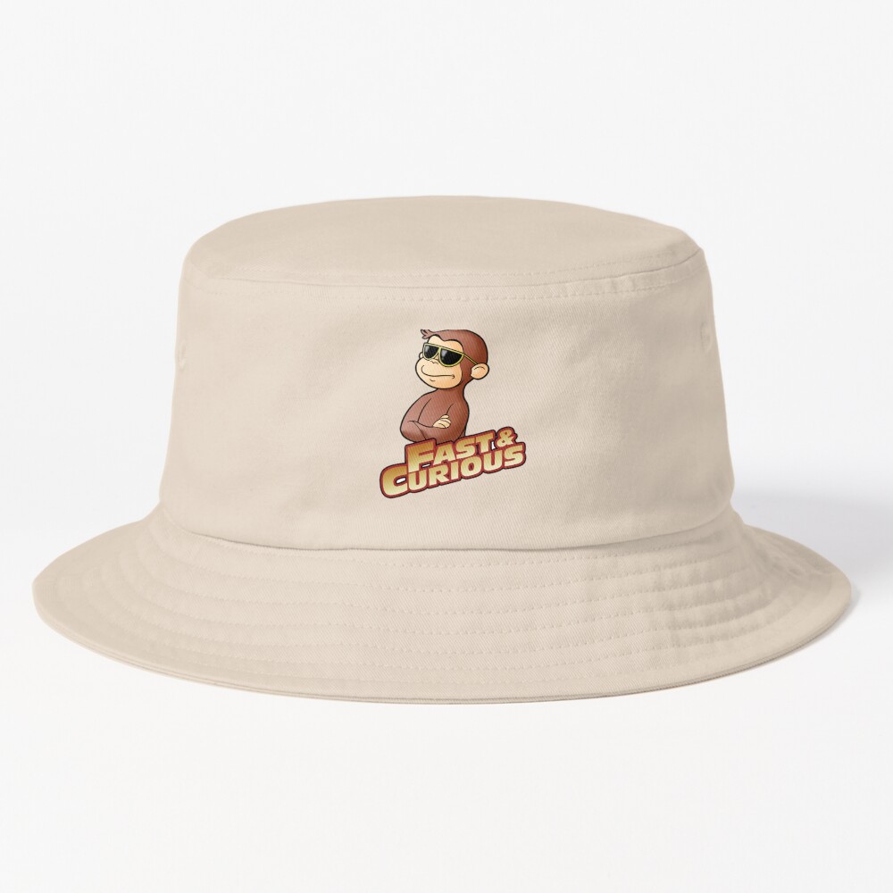 Cheerful Curious George Design Bucket Hat