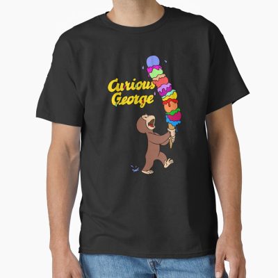 Cute Curious George Ice Cream Treat T-shirt