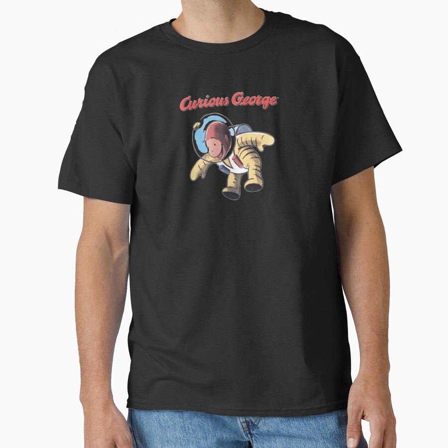 Cute Astronaut Monkey Curious George T-shirt - Image 3