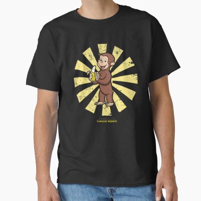 Vintage Curious George Retro Japanese Art T-shirt