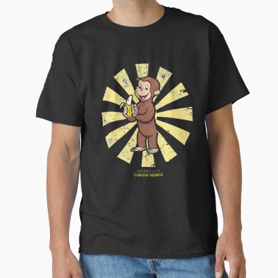 Vintage Curious George Retro Japanese Style T-shirt
