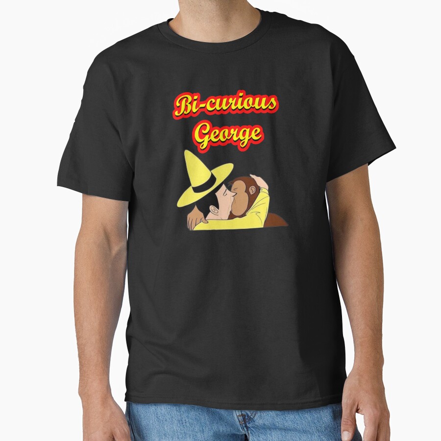 Funny Bi Curious George Parody T-shirt - Image 2
