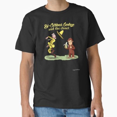 Funny Bi Curious George Tv Show Parody T-shirt