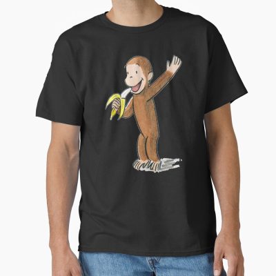 Cute Curious George Eating A Banana T-shirt