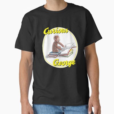 Vintage Curious George Reading Poster T-shirt