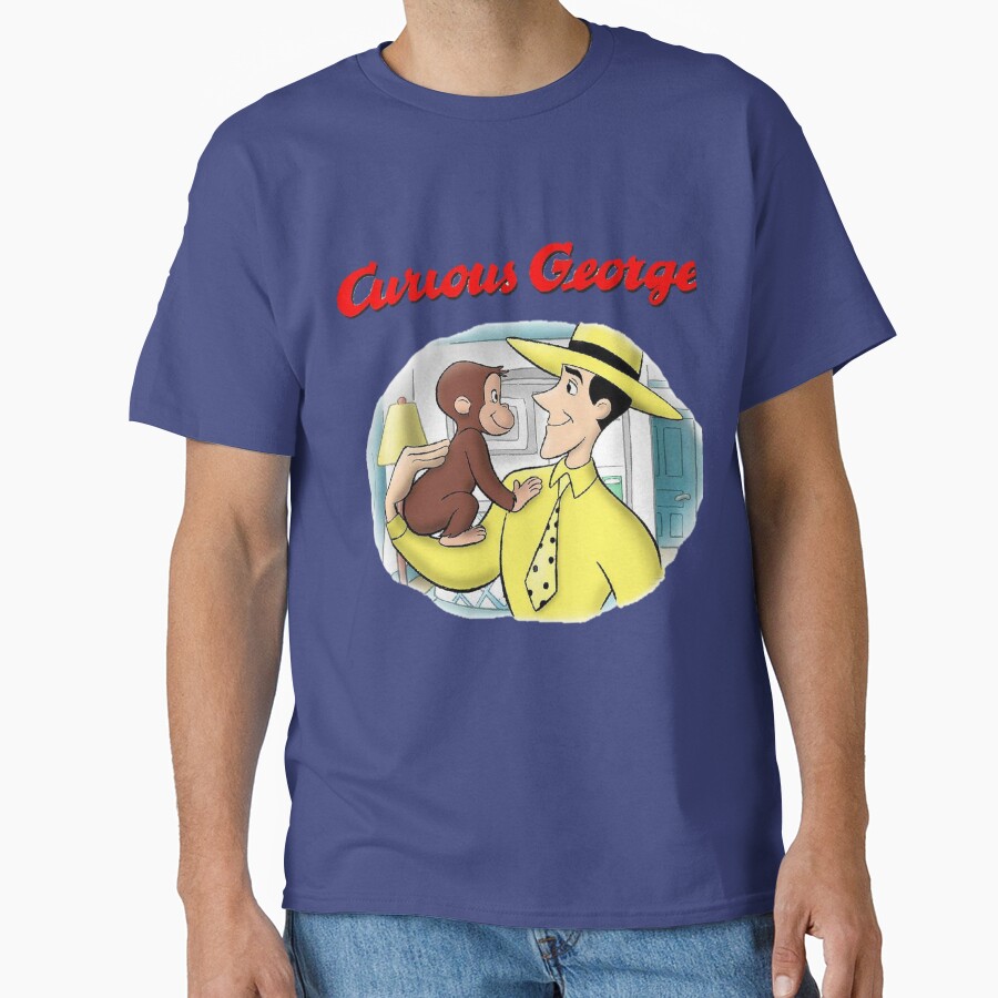 Classic Curious George Cartoon T-shirt - Image 4