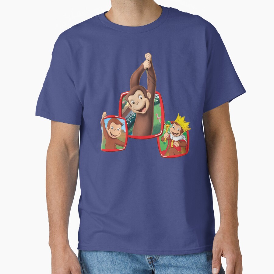 Cute Curious George Monkey T-shirt - Image 4