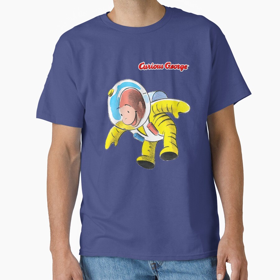 Happy Curious George Astronaut T-shirt - Image 4